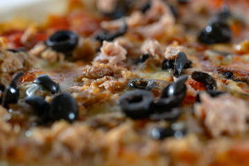 pizza with mushrooms and cheese