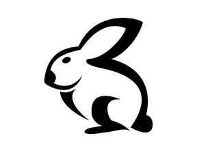 Obraz premium simple bunny vector logo design