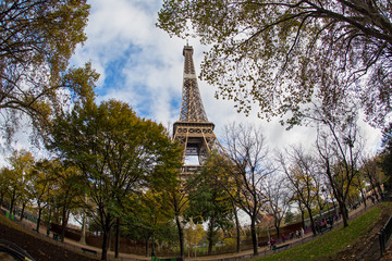 Paris, view of the Eiffel tower