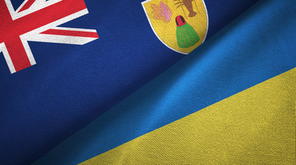 Turks and Caicos Islands and Ukraine two flags