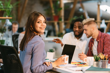 Office plankton. Young people working in office