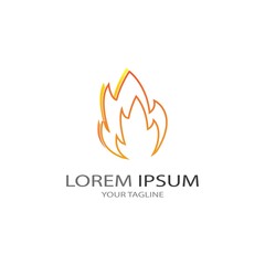 Fire flame vector illustration design template