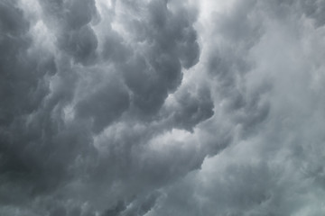 Dark sky with the cloud is forming before heavy rain.