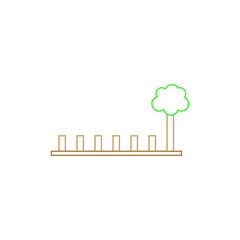 icon vector, felled forest formed with simple shapes