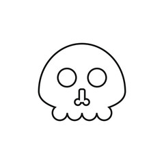icon vector, skull with simple shapes