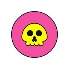 icon vector, skull with simple shapes