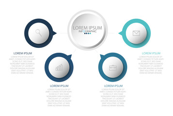 Infographic template in four steps,Template for diagram, graph, presentation and chart.
