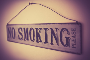 Vintage No Smoking Sign