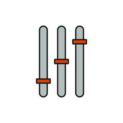 equalizer symbol shaped icon vector on white background