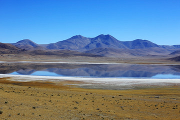 sacred lake in tibet landscape