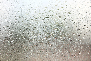 abstract drops glass background / texture fog rain, seasonal background, clear glass with water