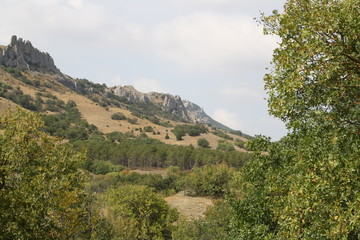 Naklejka premium Горы осень Крым