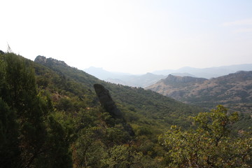 Naklejka premium view of mountains