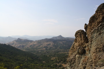 Naklejka premium view of mountains