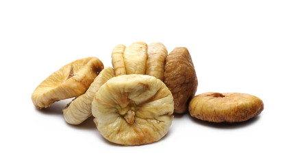 Dry figs isolated on white background
