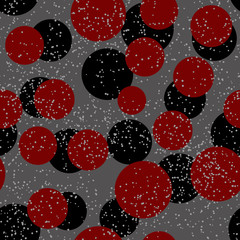 Seamless background with circles and dots. Abstract pattern.
