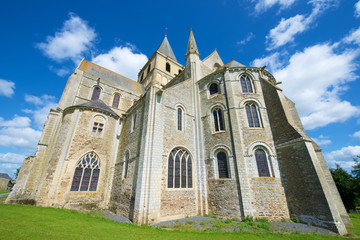 Fototapeta premium Cerisy-la-Foret church view