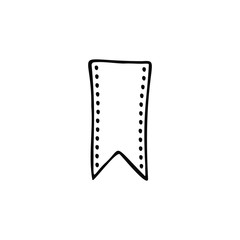 Journal and diary divider element isolated on white. Cute hand drawn doodle for organized your planner.