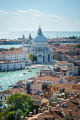 Fototapeta na wymiar Venice from above in summer