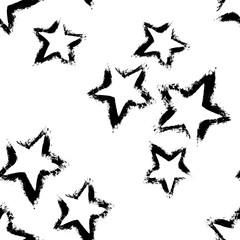 Grunge pattern with rough star imprints