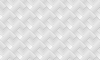 Abstract geometric pattern with stripes, lines. Seamless vector background. White and grey ornament. Simple lattice graphic design.