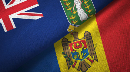 Virgin Islands British UK and Moldova two flags