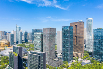 Obraz premium city skyline in hangzhou china