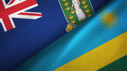 Virgin Islands British UK and Rwanda two flags