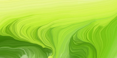 modern soft curvy waves background design with yellow green, dark green and khaki color. can be used as wallpaper, background or texture