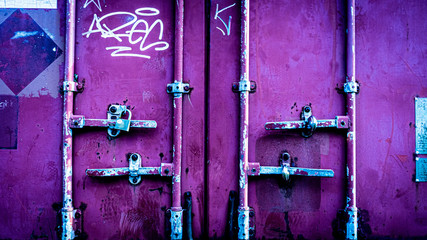 Industrial popart style background dark magenta, with high contrast