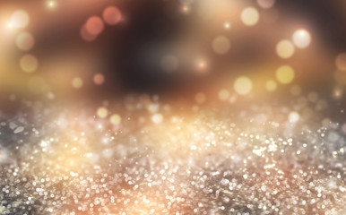 Abstract background. Defocused lights of the night city. Brilliant festive background with neon...