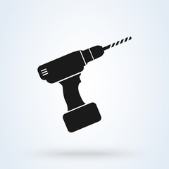 machine drill, vector modern icon design illustration.