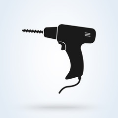 machine drill, vector modern icon design illustration.