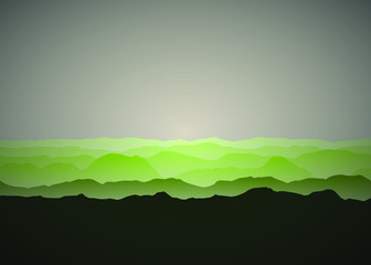 Color Mountains Landscape Generative Art background illustration