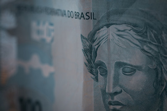 Real banknote detail - brazilian money