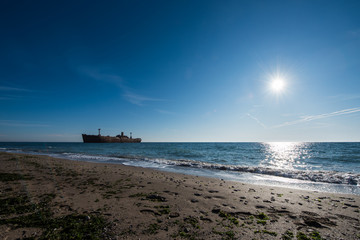 Ship wreck on the beach