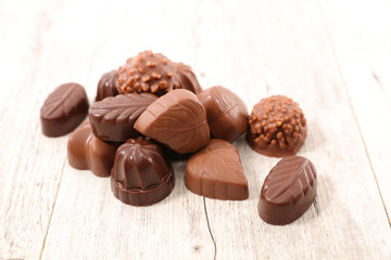 selection of gourmet chocolate festive