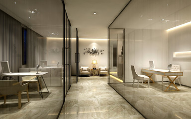 3d render beauty and spa center