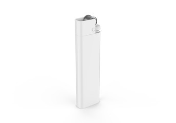 Blank lighter for design presentation, mock up template on isolated white background, 3d illustration. - obrazy, fototapety, plakaty