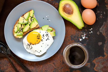 Idea of a healthy breakfast