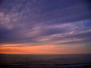Sunset by the sea