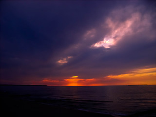 Sunset by the sea