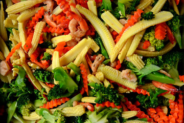 Fried vegetables with pork or Shrimp