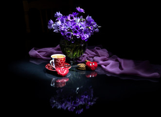 Still life with anemones