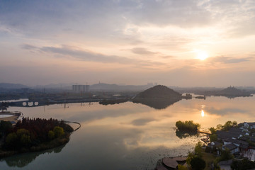 Fototapeta premium landscape of xianghu lake in hangzhou china