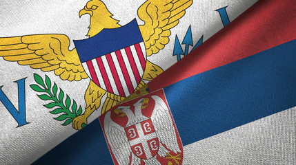 Virgin Islands United States and Serbia two flags