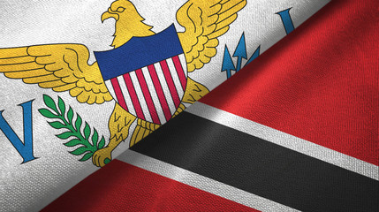Virgin Islands United States and Trinidad and Tobago two flags