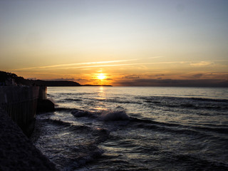 Sunset by the sea