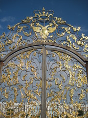 gate of royal palace in tsarskoe selo