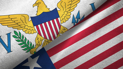 Virgin Islands United States and Liberia two flags